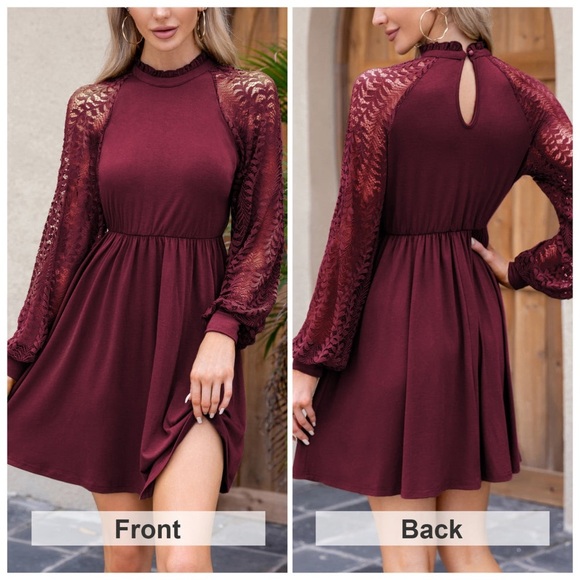 LACE T-SHIRT MINI DRESS - Picture 4 of 4